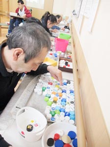 ペットボトルキャップの仕分け